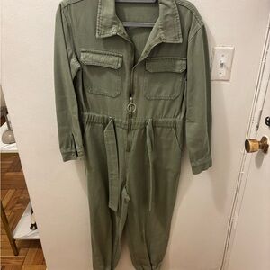 Green Utility Jumpsuit